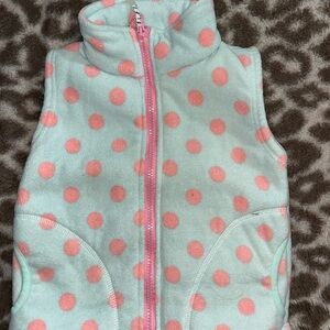 Polka Dot Kids Vest - Pink and Mint